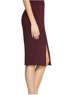 WHBM Elegant Burgundy Pencil Skirt